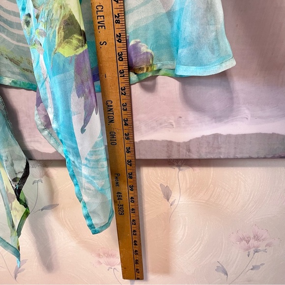 Decorated Originals Open Front Beach Cover-Up XL to 3XL Watercolor Floral Pastel - Picture 14 of 15